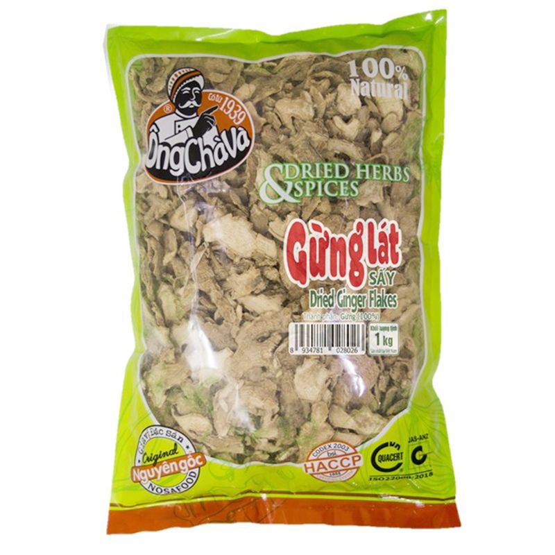  Gừng lát sấy khô Ông Chà Và gói 110 g 
