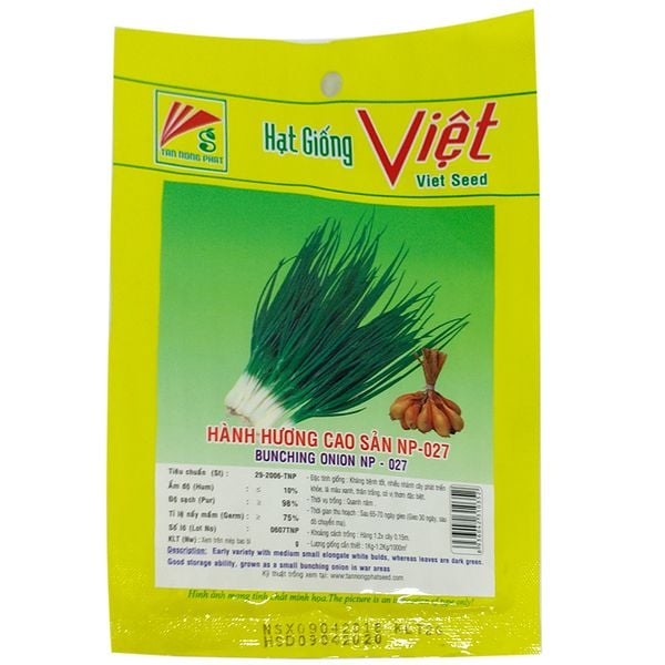  Hạt giống hành hương cao sản NP-027 Hạt Giống Việt gói 2g 