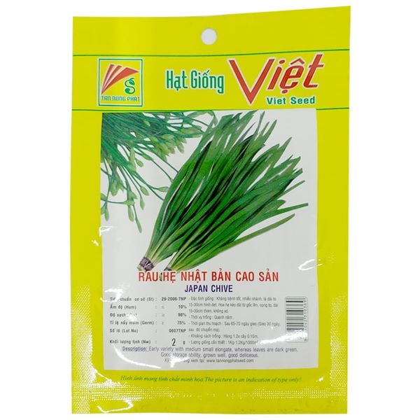  Hạt giống rau hẹ Nhật Bản cao sản Hạt Giống Việt gói 2g 