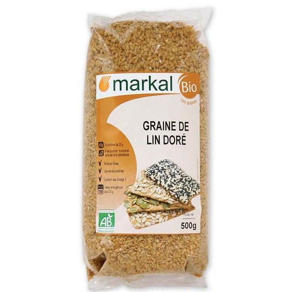  Hạt lanh vàng hữu cơ Markal gói 500g 