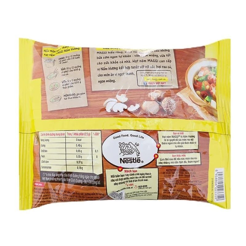  Hạt nêm chay vị nấm hương Maggi thùng 20 gói x 450 g 