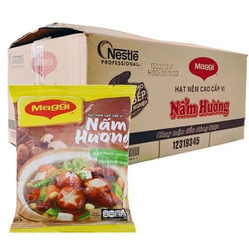  Hạt nêm chay vị nấm hương Maggi thùng 20 gói x 450 g 