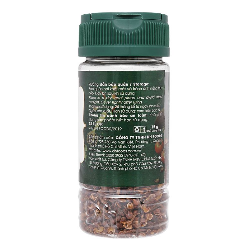  Hạt mắc khén Dh Foods Natural hũ 15g 
