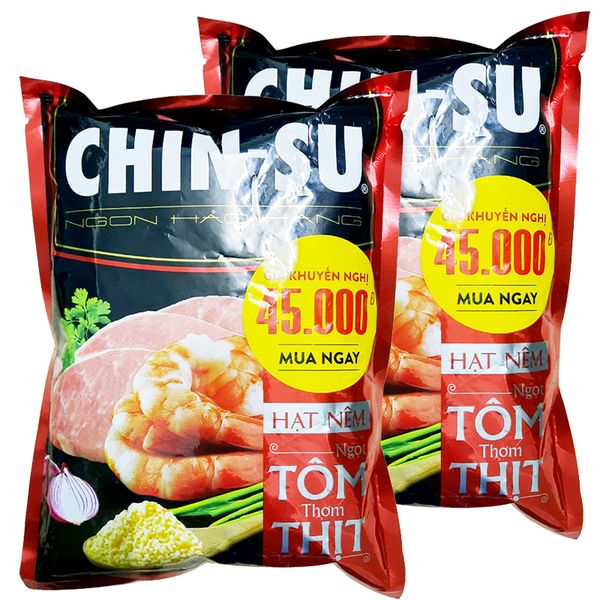  Hạt nêm Chinsu vị tôm thịt bộ 2 gói x 900 g 