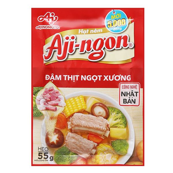  Hạt nêm xương thịt heo Aji ngon gói 55g 