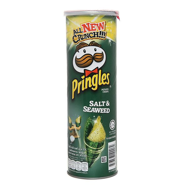  Bánh Snack khoai tây vị muối và rong biển Pringles lon 107g 