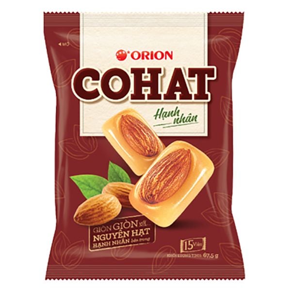  Kẹo Cohat Orion hạnh nhân 15 viên gói 67,5 g 