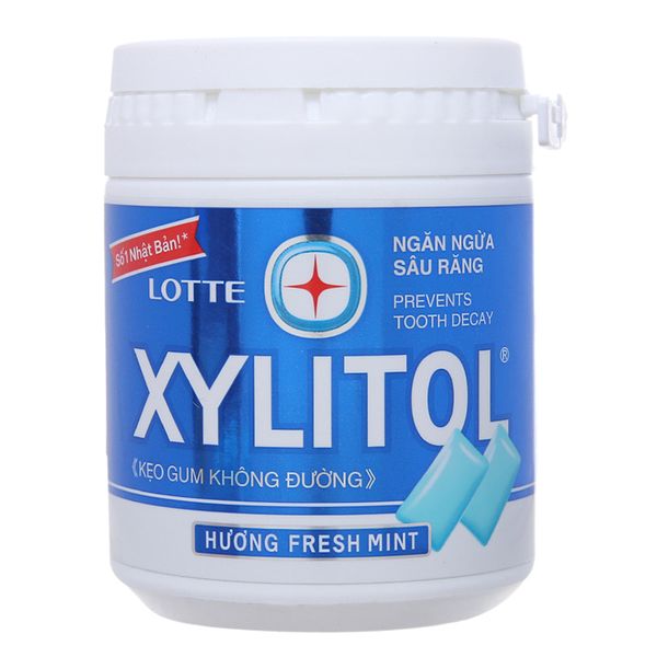  Kẹo singum không đường Lotte Xylitol vị bạc hà 145g 