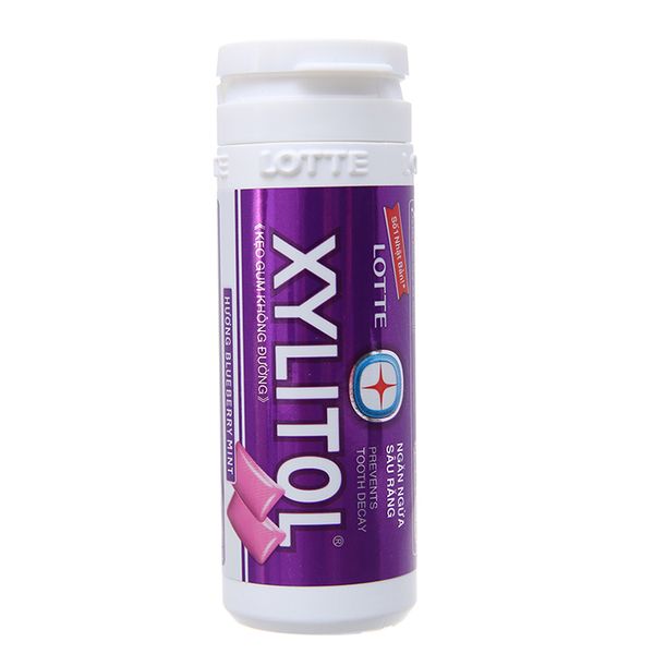  Kẹo singum không đường Lotte Xylitol vị bạc hà và việt quất 26g 