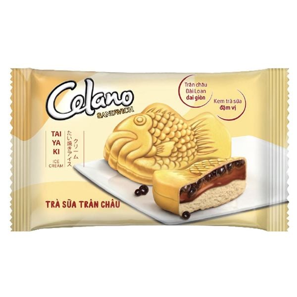  Kem bánh cá Celano vị trà sữa trân châu gói 70g 