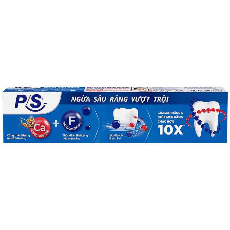  Kem đánh răng PS ngừa sâu răng vượt trội thùng 36 hộp x 180g 