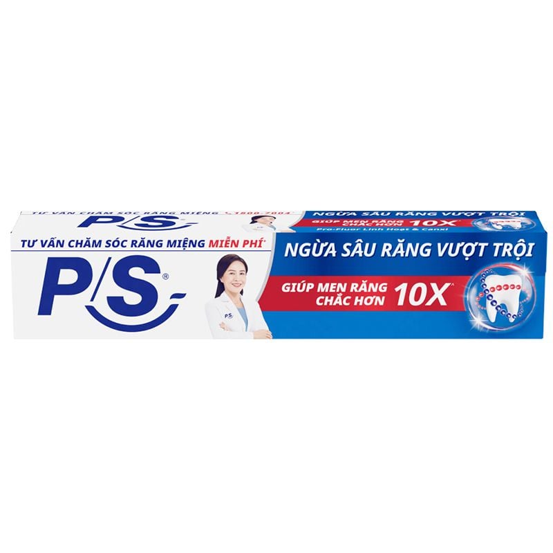  Kem đánh răng PS ngừa sâu răng vượt trội thùng 36 hộp x 180g 
