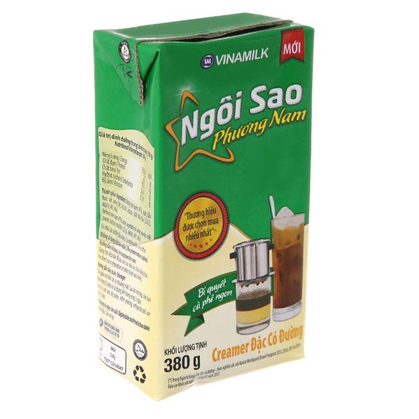  Kem đặc có đường Ngôi sao Phương Nam xanh lá hộp 380g 