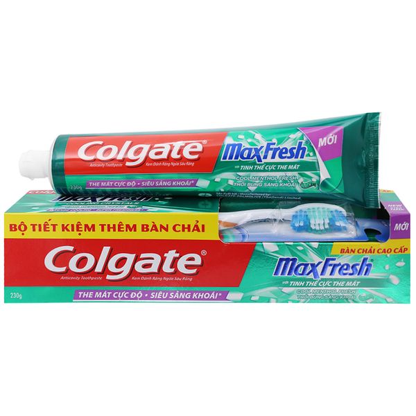  Kem đánh răng Colgate MaxFresh tinh thể cực the mát tuýp 230g 