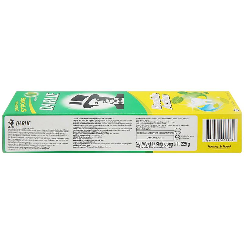  Kem đánh răng Darlie Double Action tuýp 225g 