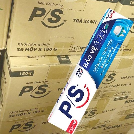  Kem đánh răng P/S bảo vệ 123 chăm sóc toàn diện thùng 36 cây x 230g 