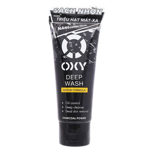  Kem rửa mặt có hạt Oxy Deep Wash sạch sâu đánh bay nhờn tuýp 100g 