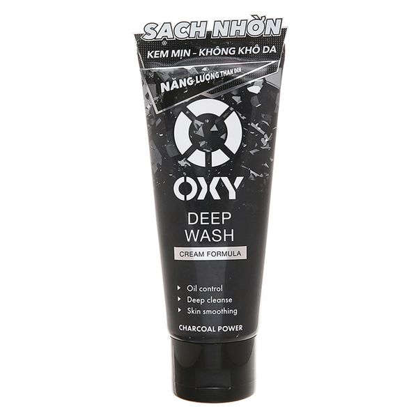  Kem rửa mặt có hạt Oxy Deep Wash sạch sâu kiểm soát nhờn tuýp 100g 