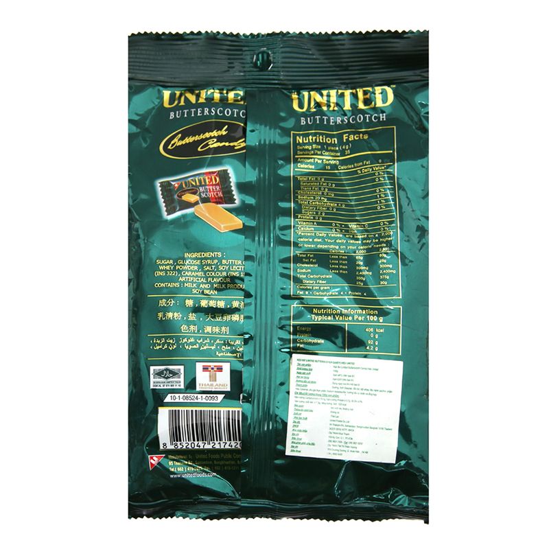 Kẹo bơ United gói 140g 