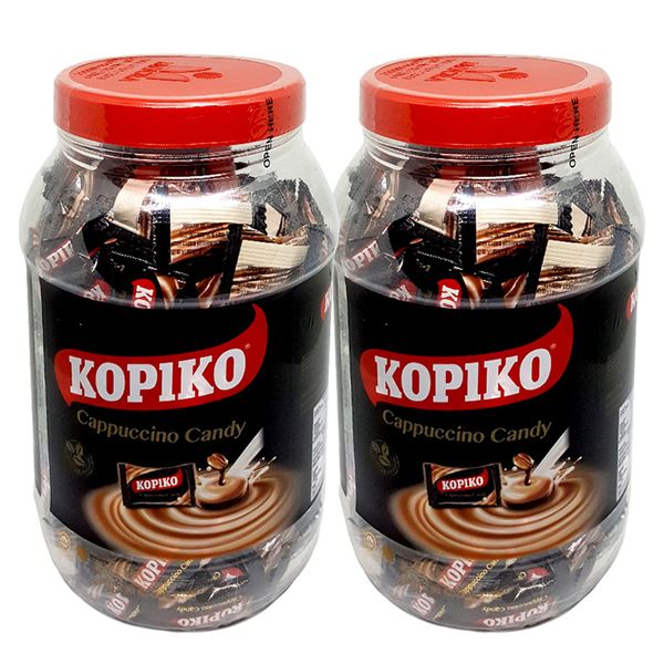  Kẹo cà phê Kopiko vị capuchino bộ 2 hũ x 600g 
