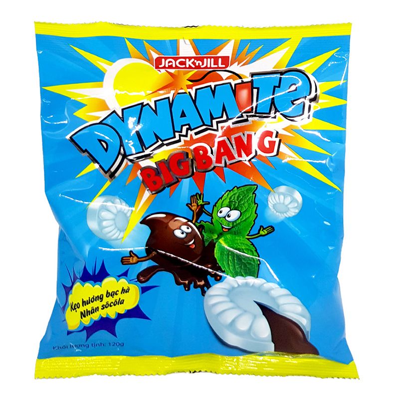  Kẹo có nhân Dynamite nhân bạc hà gói 120g 