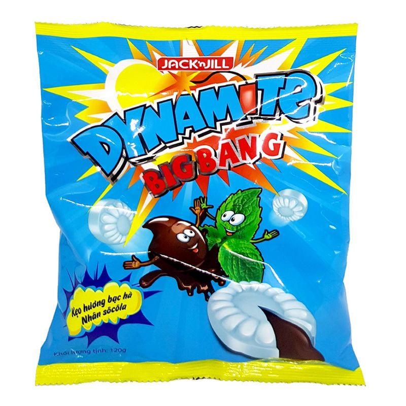  Kẹo có nhân Dynamite nhân bạc hà gói 120g 