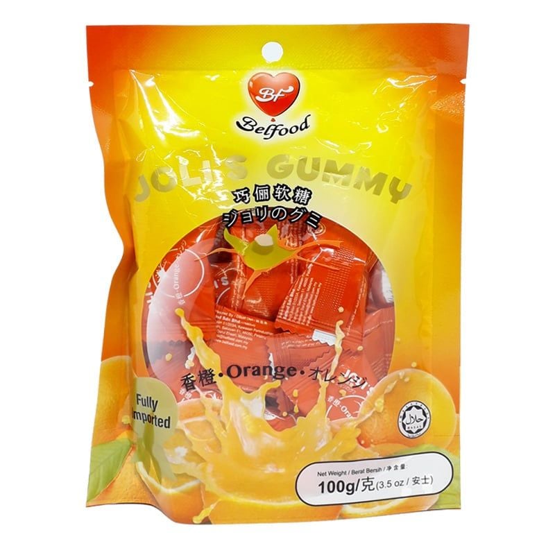  Kẹo dẻo Belffood Joli's Gummy vị cam gói 100g 