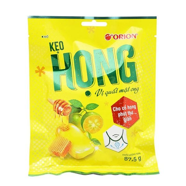  Kẹo họng Orion vị quất mật ong 25 viên gói 87,5g 