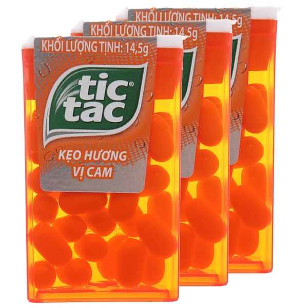  Kẹo hương cam Tic Tac bộ 3 hộp x 14.5g 