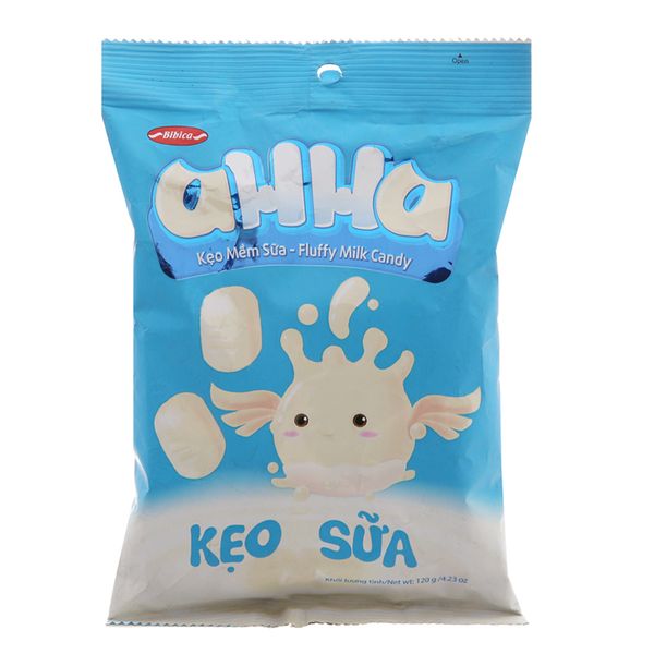  Kẹo mềm sữa AHHA Bibica gói 120g 