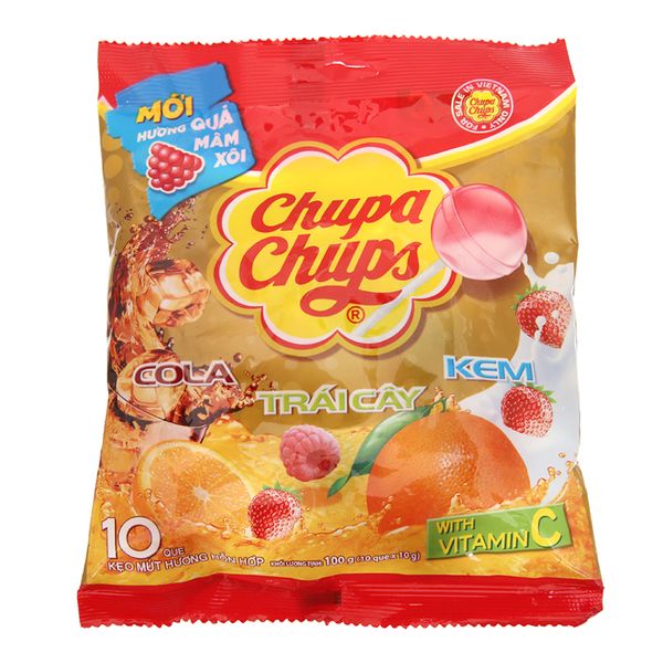  Kẹo mút hương trái cây hỗn hợp Chupa Chups gói 558 g 