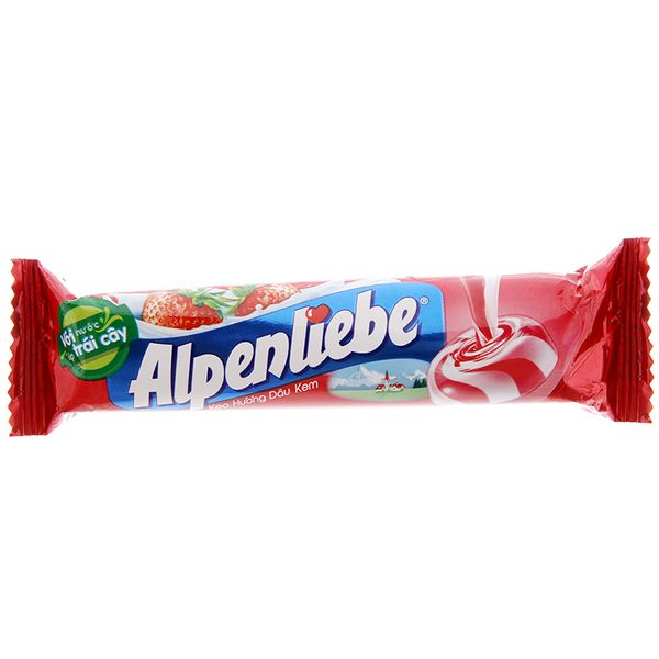  Kẹo ngậm Alpenliebe hương dâu kem thỏi 32g 