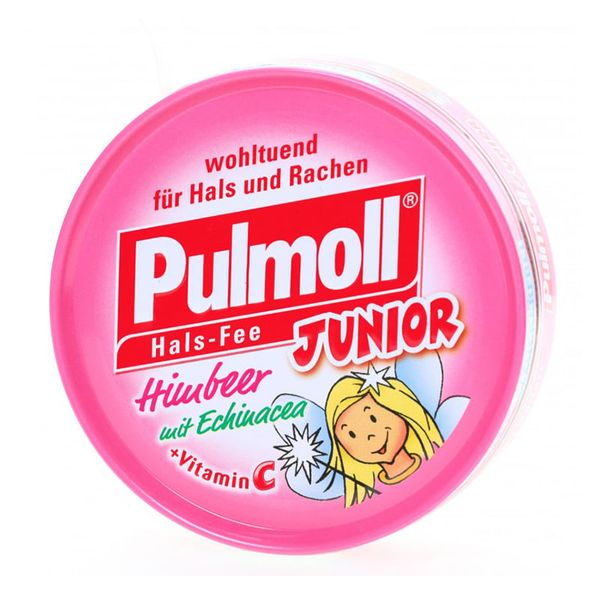 Kẹo ngậm ho Pulmoll Junior Himbeer không đường vị trái cây hộp 50g 