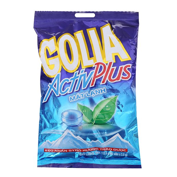  Kẹo ngậm hương thảo dược nhân syro Golia ActivPlus gói 112.5g 