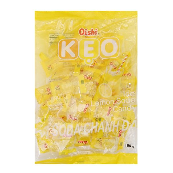  Kẹo Oishi vị soda chanh đá gói 160g 