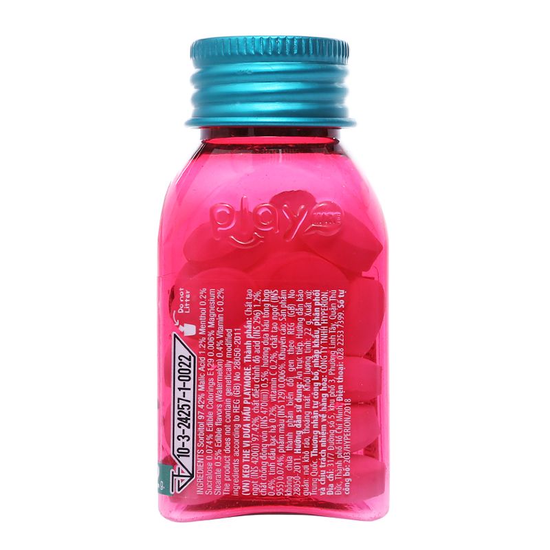  Kẹo the vị dưa hấu Play More hũ 22g 