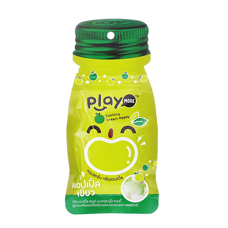  Kẹo the vị táo xanh Play More gói 18g 