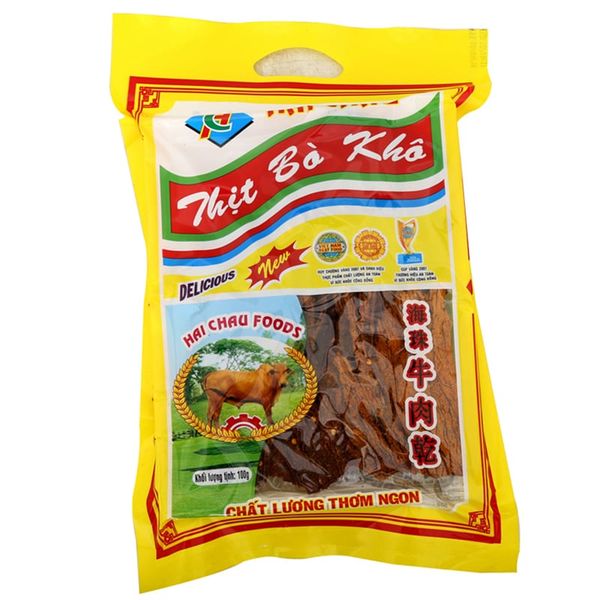  Khô bò Hải Châu dạng miếng gói 100g 