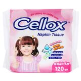  Khăn giấy ăn Cellox 1 lớp gói 120 tờ 