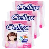  Khăn giấy ăn Cellox 1 lớp gói 120 tờ 