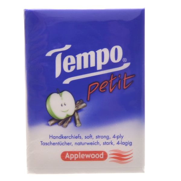  Khăn giấy bỏ túi Tempo Petit hương gỗ táo 4 lớp gói 10 tờ 