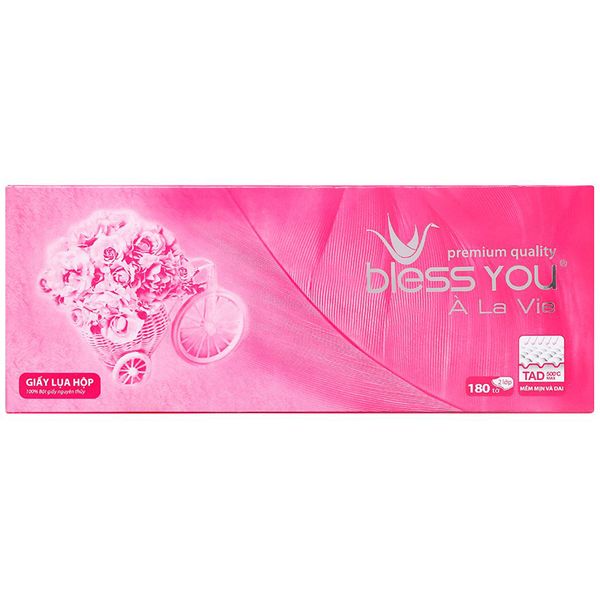  Khăn giấy lụa Bless You À La Vie 2 lớp hộp 180 tờ 