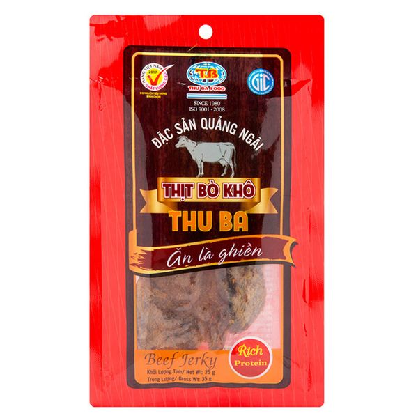  Khô bò Thu Ba dạng miếng gói 35g 