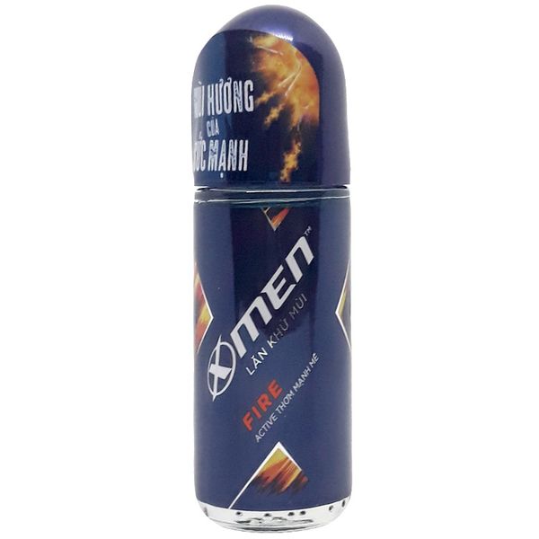  Lăn khử mùi X-men Fire active thơm mạnh mẽ chai 50ml 