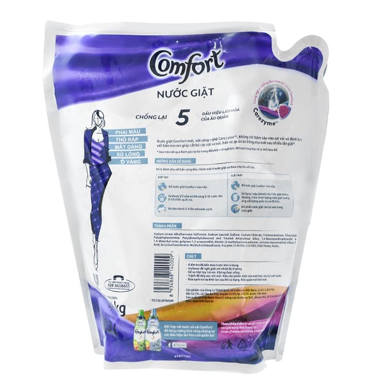  Nước giặt Comfort chống lão hoá hương thời thượng túi 2,1 lít 