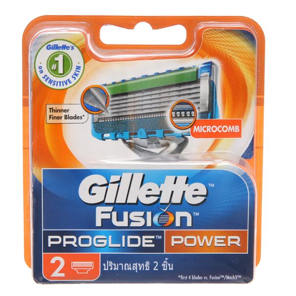  Lưỡi dao cạo râu 5 lưỡi Gillette Fusion 2 cái 