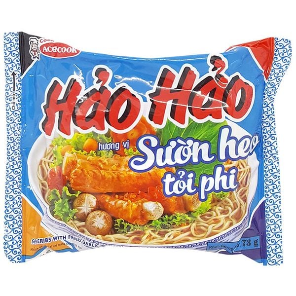  Mì ăn liền Hảo Hảo sườn heo tỏi phi gói 73g 