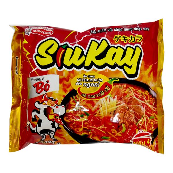  Mì cay SiuKay hương vị bò gói 127g 