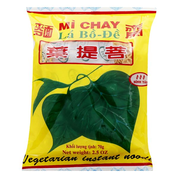  Mì chay Lá Bồ Đề ăn liền gói 70g 