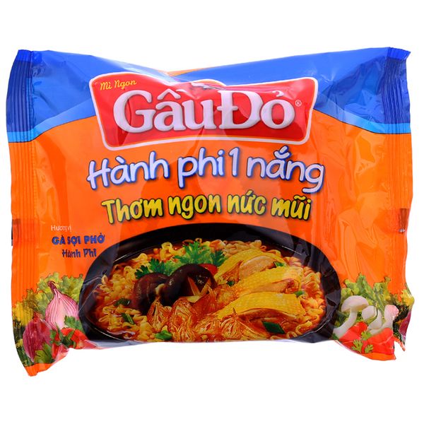  Mì gà sợi phở hành phi Gấu Đỏ gói 64 g 